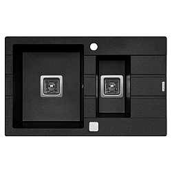 Zlewozmywak Pyramis ARKADIA 1 1/2B 1D czarny 78x48